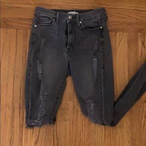 Good American Faded Black Skinny Jeans